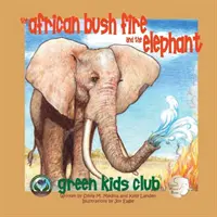 Africký oheň v buši a slon - African Bush Fire and the Elephant