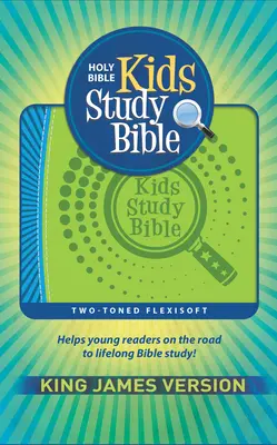 KJV Detská študijná Biblia Flex zeleno-modrá s potlačou (pravá koža) - KJV Kids Study Bible Flex Green/Blue Imprintable (Genuine Leather)