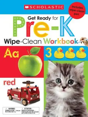 Pripravte sa na predškolskú prípravu Pracovný zošit Wipe-Clean: [S perom Wipe Clean Pen] - Get Ready for Pre-K Wipe-Clean Workbook: Scholastic Early Learners (Wipe-Clean) [With Wipe Clean Pen]
