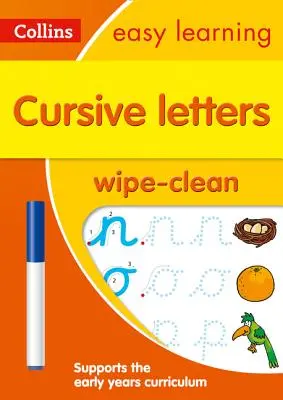 Kurzívne písmená Vek 3-5 rokov Stieracia knižka s aktivitami - ideálna na domáce učenie - Cursive Letters Age 3-5 Wipe Clean Activity Book - Ideal for Home Learning