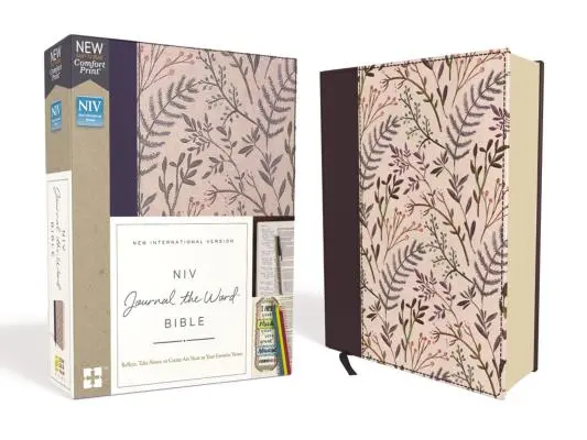 NIV, Journal the Word Bible, Cloth over Board, Pink Floral, Red Letter Edition, Comfort Print: Uvažujte, robte si poznámky alebo vytvárajte umelecké diela vedľa svojho obľúbeného - NIV, Journal the Word Bible, Cloth Over Board, Pink Floral, Red Letter Edition, Comfort Print: Reflect, Take Notes, or Create Art Next to Your Favorit