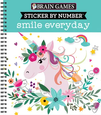 Hry na mozog - Nálepka podľa čísla: Hračky s nálepkami - hry s nálepkami (puzzle): Usmievajte sa každý deň - Brain Games - Sticker by Number: Smile Every Day