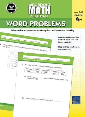 Singapurské matematické úlohy, 4. - 6. ročník - Singapore Math Challenge Word Problems, Grades 4 - 6