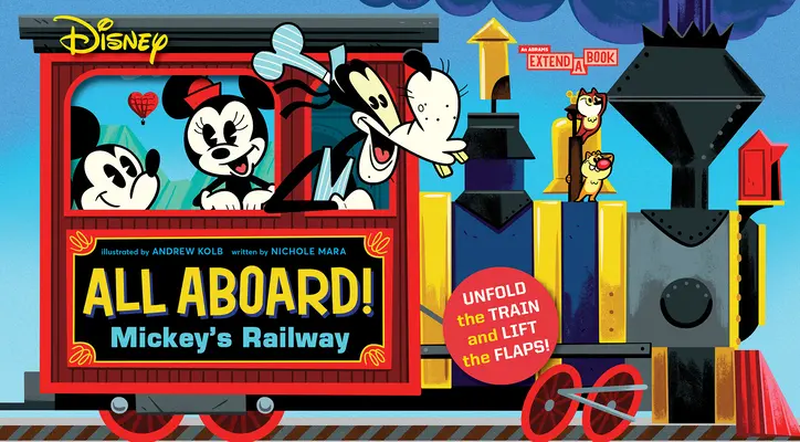 Disney Všetci na palubu! Mickeyho železnica (Abrams Extend a Book) - Disney All Aboard! Mickey's Railway (an Abrams Extend a Book)
