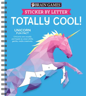 Hry na mozog - Nálepka podľa písmena: Úplne super! (Samolepkové hádanky - Kniha aktivít pre deti) - Brain Games - Sticker by Letter: Totally Cool! (Sticker Puzzles - Kids Activity Book)