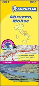Mapa Michelin Taliansko: Abruzzo, Molise 361 - Michelin Map Italy: Abruzzo, Molise 361