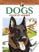 Creative Haven Psy vyfarbuj podľa čísel Omaľovánky - Creative Haven Dogs Color by Number Coloring Book