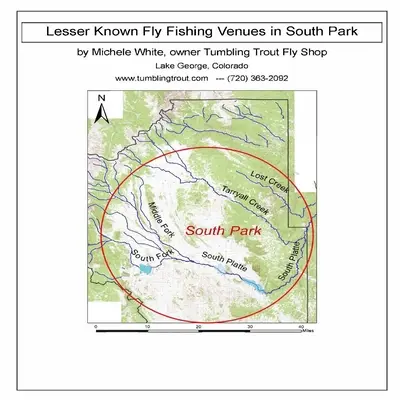 Menej známe miesta na muškárenie v South Park, Colorado: Každý verejný prístup v South Park Basin mimo Dream Stream a Eleven Mile Canyon - Lesser Known Fly Fishing Venues in South Park, Colorado: Every Public Access in South Park Basin outside of the Dream Stream and Eleven Mile Canyon