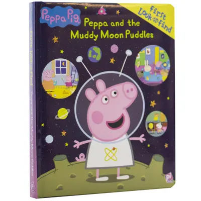 Prasiatko Peppa: Peppa a blatisté mesačné kaluže: Puppy: Prvý pohľad a hľadanie - Peppa Pig: Peppa and the Muddy Moon Puddles: First Look and Find