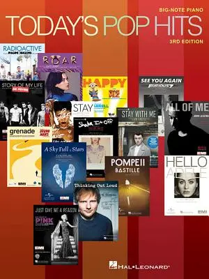 Dnešné popové hity: Pre klavír s veľkými notami - Today's Pop Hits: For Big-Note Piano
