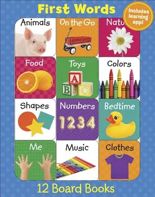 Prvé slová (sada 12 kníh a aplikácia na stiahnutie!) - First Words (12 Book Set & Downloadable App!)