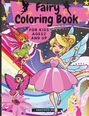 Kniha na vyfarbovanie víl pre deti od 2 rokov - Fairy Coloring Book for Kids Ages 2 and UP