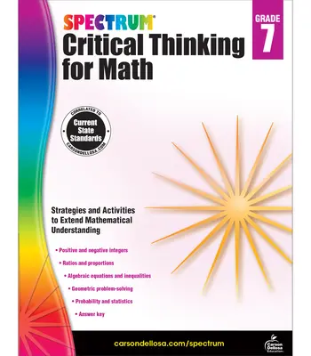 Spektrum Kritické myslenie pre matematiku, 7. ročník - Spectrum Critical Thinking for Math, Grade 7