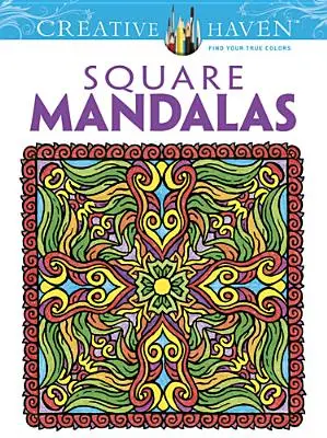 Knižka na vyfarbovanie mandál Creative Haven Square Mandalas - Creative Haven Square Mandalas Coloring Book