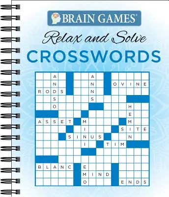 Hry na mozog - Relaxujte a riešte: Krížovky (modrá) - Brain Games - Relax and Solve: Crosswords (Blue)