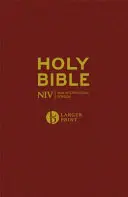Biblia NIV s väčšou tlačou v tvrdých väzbách burgundskej farby - NIV Larger Print Burgundy Hardback Bible