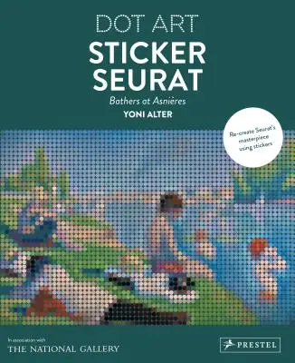 Nálepka Seurat: Kúpajúci sa v Asnieres Dot Art - Sticker Seurat: Bathers at Asnieres Dot Art