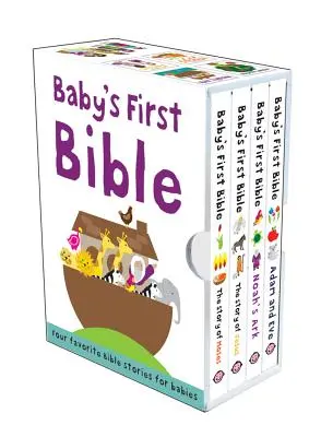 Prvá detská biblická sada v škatuľke: Príbeh o Mojžišovi, Príbeh o Ježišovi, Noemova archa a Adam a Eva - Baby's First Bible Boxed Set: The Story of Moses, the Story of Jesus, Noah's Ark, and Adam and Eve