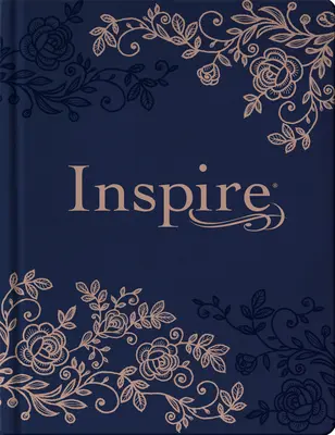 Inspire Bible NLT (tvrdá väzba Leatherlike, námornícka farba): Biblia na vyfarbovanie a tvorivé písanie denníkov - Inspire Bible NLT (Hardcover Leatherlike, Navy): The Bible for Coloring & Creative Journaling