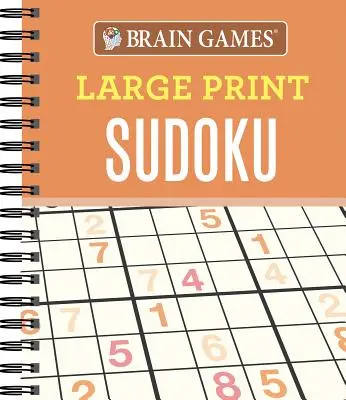 Hry na mozog - Sudoku vo veľkom formáte (oranžová) - Brain Games - Large Print Sudoku (Orange)