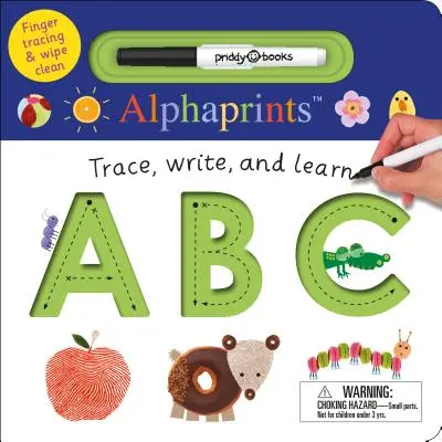 Alphaprints: Naučte sa abecedu: obkresľujte, píšte a učte sa: Obkresľovanie prstom a utieranie - Alphaprints: Trace, Write, and Learn ABC: Finger Tracing & Wipe Clean