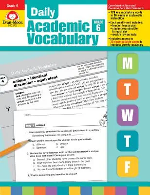 Denná akademická slovná zásoba Grade 6+ [s priehľadmi] - Daily Academic Vocabulary Grade 6+ [With Transparencies]