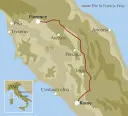 Trekingová cesta svätého Františka: Z Florencie do Assisi a Ríma - Trekking the Way of St Francis: From Florence to Assisi and Rome