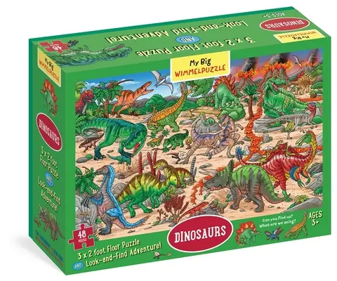 My Big Wimmelpuzzle Dinosaurs Floor Puzzle, 48 dielov - My Big Wimmelpuzzle Dinosaurs Floor Puzzle, 48-Piece