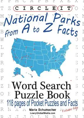 Zakrúžkujte, Národné parky od A do Z, vreckový formát, hľadanie slov, puzzle - Circle It, National Parks from A to Z Facts, Pocket Size, Word Search, Puzzle Book