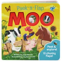 Moo - Peek a Flap Children's Board Book