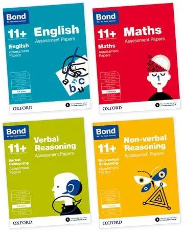 Bond 11+: Angličtina, matematika, neverbálne uvažovanie, verbálne uvažovanie: Hodnotiace dokumenty - 7-8 rokov Bundle - Bond 11+: English, Maths, Non-verbal Reasoning, Verbal Reasoning: Assessment Papers - 7-8 years Bundle