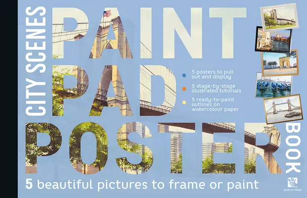 Paint Pad Poster Book: Mestské scenérie - Paint Pad Poster Book: City Scenes