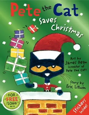 Kocúr Pete zachraňuje Vianoce: Vrátane samolepiek! - Pete the Cat Saves Christmas: Includes Sticker Sheet!