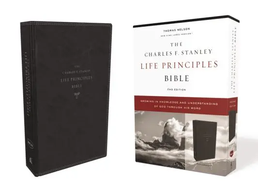 Čítanka, čierna farba, 1. vydanie, čierna farba, 1. vydanie, 1. vydanie, 1. vydanie - Nkjv, Charles F. Stanley Life Principles Bible, 2nd Edition, Leathersoft, Black, Comfort Print: Growing in Knowledge and Understanding of God Through