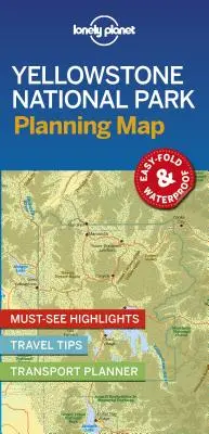 Lonely Planet Yellowstonský národný park Plánovacia mapa 1 - Lonely Planet Yellowstone National Park Planning Map 1