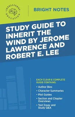 Študijná príručka k knihe Inherit the Wind od Jeromea Lawrencea a Roberta E. Leeho - Study Guide to Inherit the Wind by Jerome Lawrence and Robert E. Lee