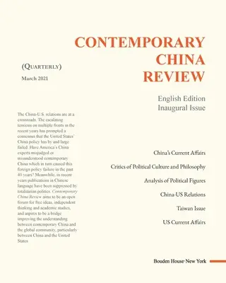 Contemporary China Review (štvrťročník) 2021 číslo 1 - Contemporary China Review (Quarterly Journal) 2021 Issue 1
