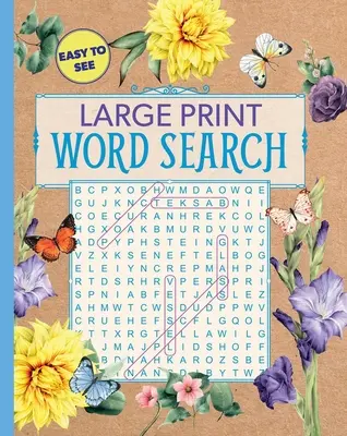 Veľká tlač Kvetinové hľadanie slov - Large Print Floral Word Search