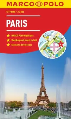 Mapa mesta Paríž Marco Polo - Paris Marco Polo City Map