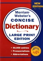 Merriam-Webster's Concise Dictionary, Large Print Edition