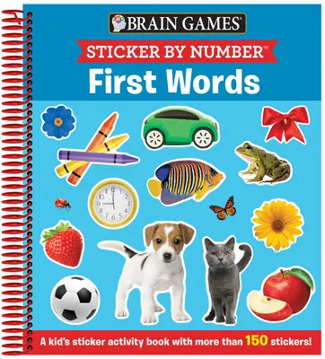 Hry na mozog - Samolepky podľa čísel: Prvé slová (od 3 do 6 rokov): Detská kniha aktivít so samolepkami s viac ako 150 samolepkami! - Brain Games - Sticker by Number: First Words (Ages 3 to 6): A Kid's Sticker Activity Book with More Than 150 Stickers!