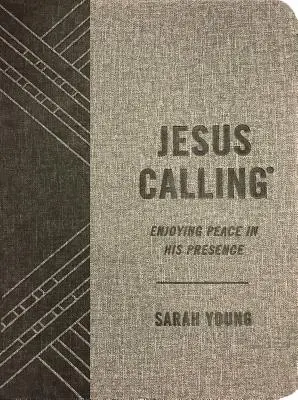 Ježiš volá, textúrovaná sivá kožená mäkká, s úplnými odkazmi na Písmo: Vychutnávanie pokoja v jeho prítomnosti - Jesus Calling, Textured Gray Leathersoft, with Full Scriptures: Enjoying Peace in His Presence