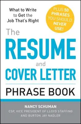 Kniha fráz pre životopis a motivačný list - The Resume and Cover Letter Phrase Book