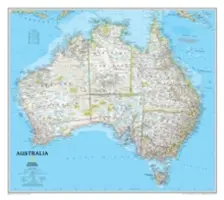 National Geographic: (30,25 X 27 palcov) - National Geographic: Australia Classic Wall Map (30.25 X 27 Inches)