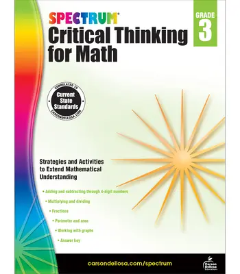 Spektrum Kritické myslenie pre matematiku, 3. ročník - Spectrum Critical Thinking for Math, Grade 3