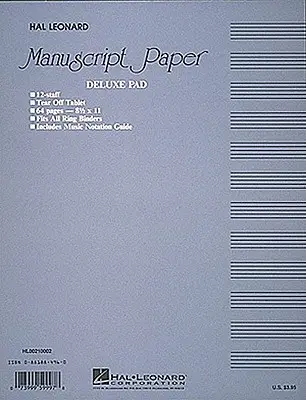 Rukopisný papier (Deluxe Pad) (modrý obal) - Manuscript Paper (Deluxe Pad)(Blue Cover)