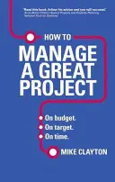 Ako zvládnuť veľký projekt - v rámci rozpočtu. V súlade s cieľom. Načas. - How to Manage a Great Project - On budget. On target. On time.