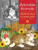 Rozkošné zvieratá Omaľovánky v odtieňoch šedej - Adorable Animals Grayscale Coloring Book