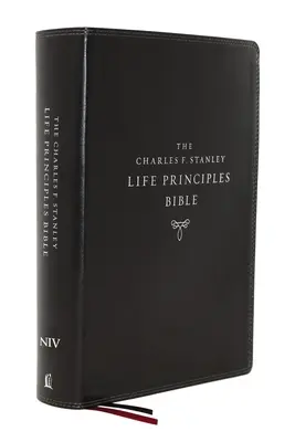 Niv, Charles F. Stanley Life Principles Bible, 2nd Edition, Leathersoft, Black, Comfort Print: Biblia životných princípov, 2. vydanie, čierna farba, Comfort Print: Svätá Biblia, nová medzinárodná verzia - Niv, Charles F. Stanley Life Principles Bible, 2nd Edition, Leathersoft, Black, Comfort Print: Holy Bible, New International Version