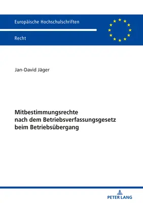 Spolurozhodovanie o právach podľa zákona o ústave práce pri prevode operácií: Klasifikácia 613a Bgb v systéme ústavy práce - Mitbestimmungsrechte Nach Dem Betriebsverfassungsgesetz Beim Betriebsuebergang: Eine Einordnung Von  613a Bgb in Das System Der Betriebsverfassung